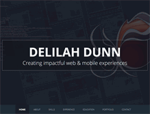 Tablet Screenshot of delilahdunn.com